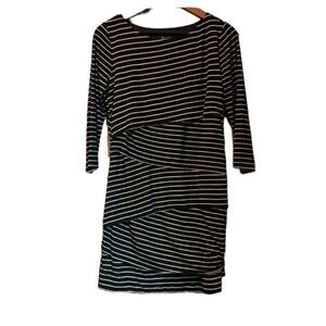 NWT! AB Studio stripped tiered dress